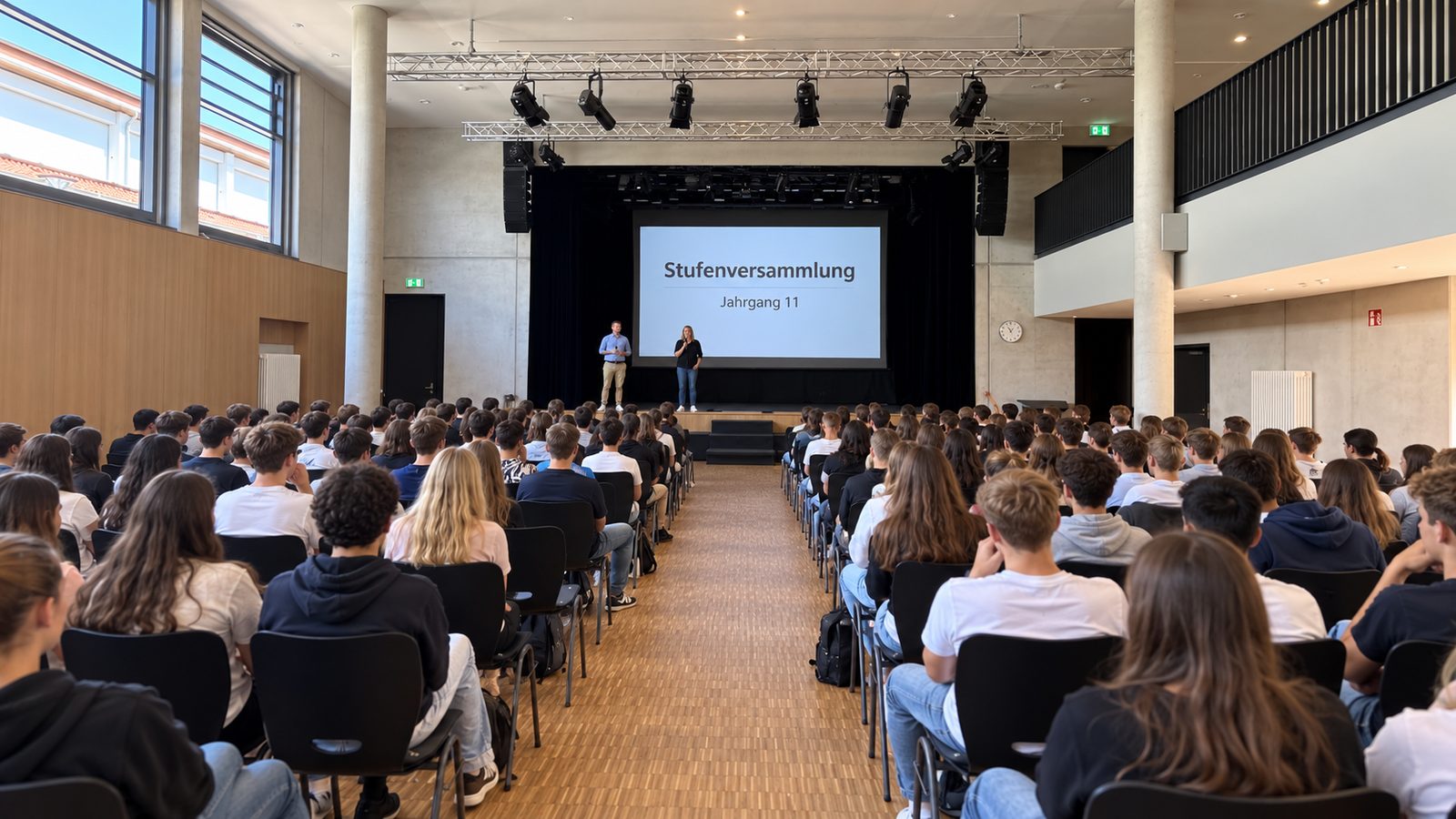 Stufenversammlung in der Aula